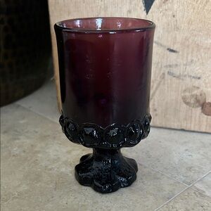 vintage TIFFIN FRANCISCAN Madeira purple glass juice or wine goblet